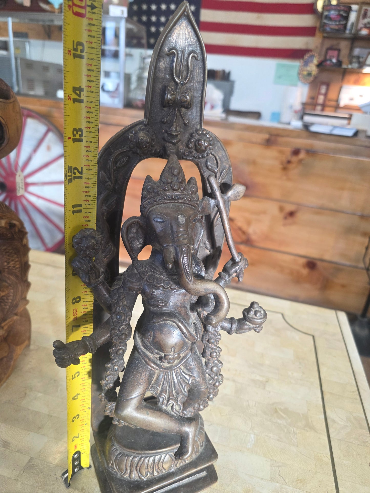 Antique bronze Ganesha sculpture