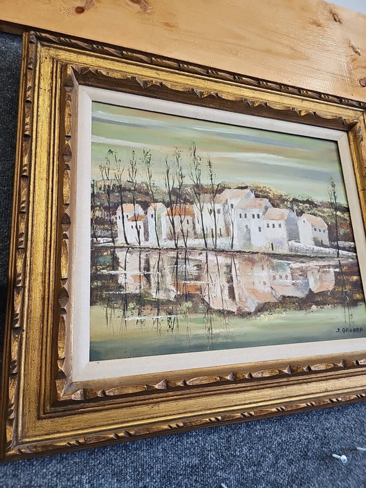 Listed Artist Original OIL PAINTING IMPRESSIONIST LANDSCAPE JEWISH ARTIST 27×22