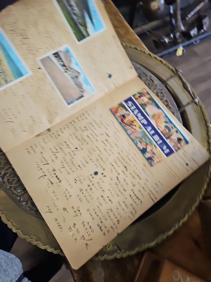 VTG 1937 Vacation Travel Scrapbook Cards, Photos, Newspaper Clipings