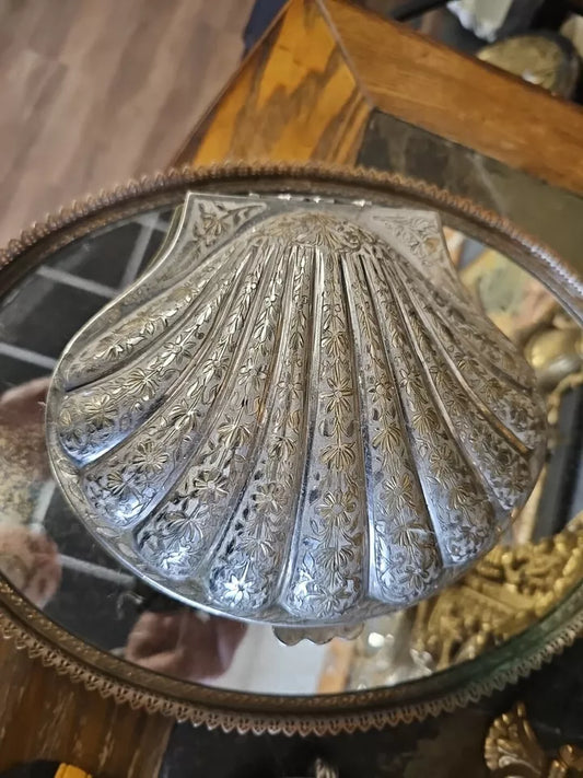 Zimbalist Thorens Shell Musical Jewelry Seashell Nickel Silver Plated on Brass