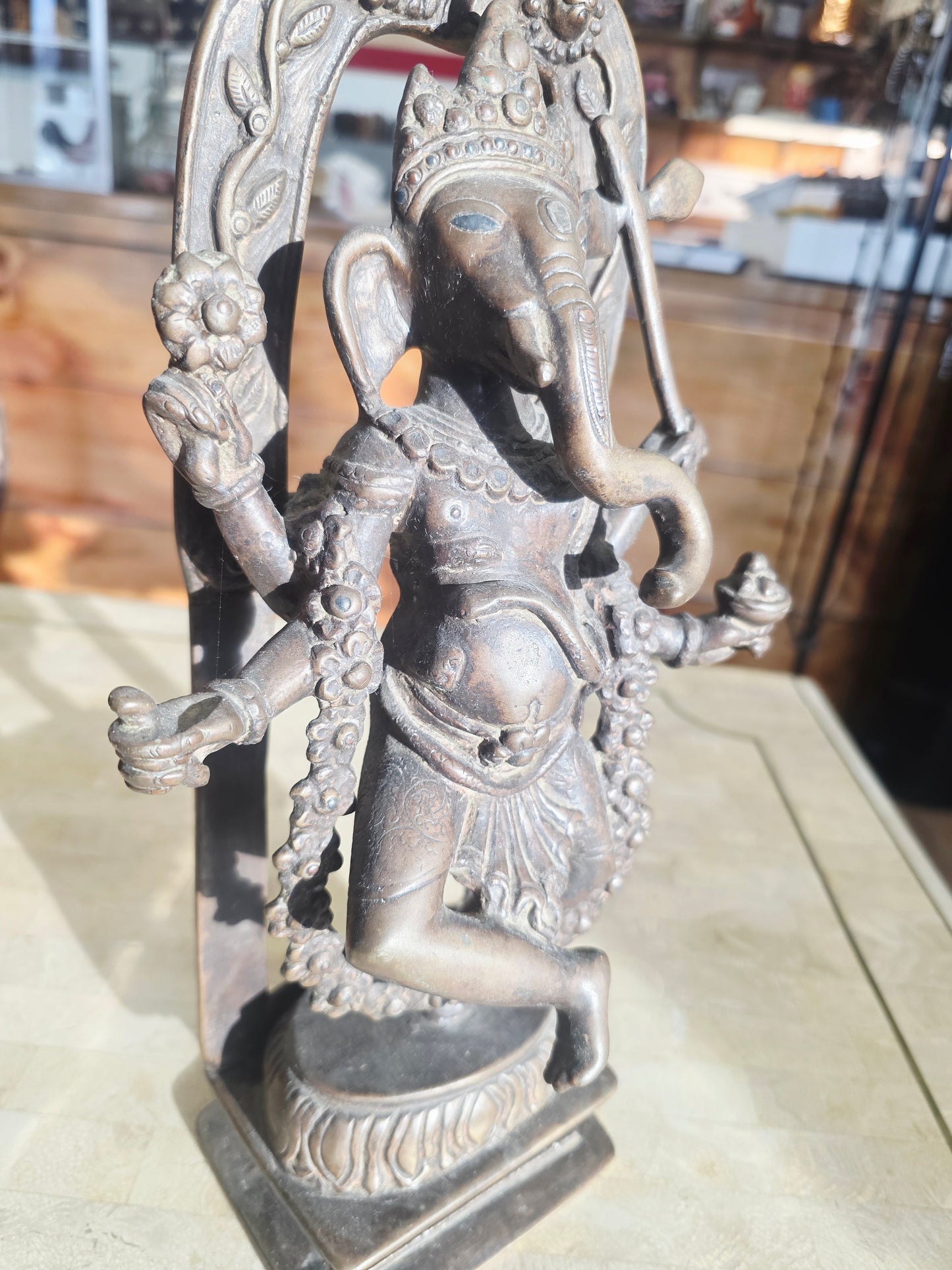 Antique bronze Ganesha sculpture