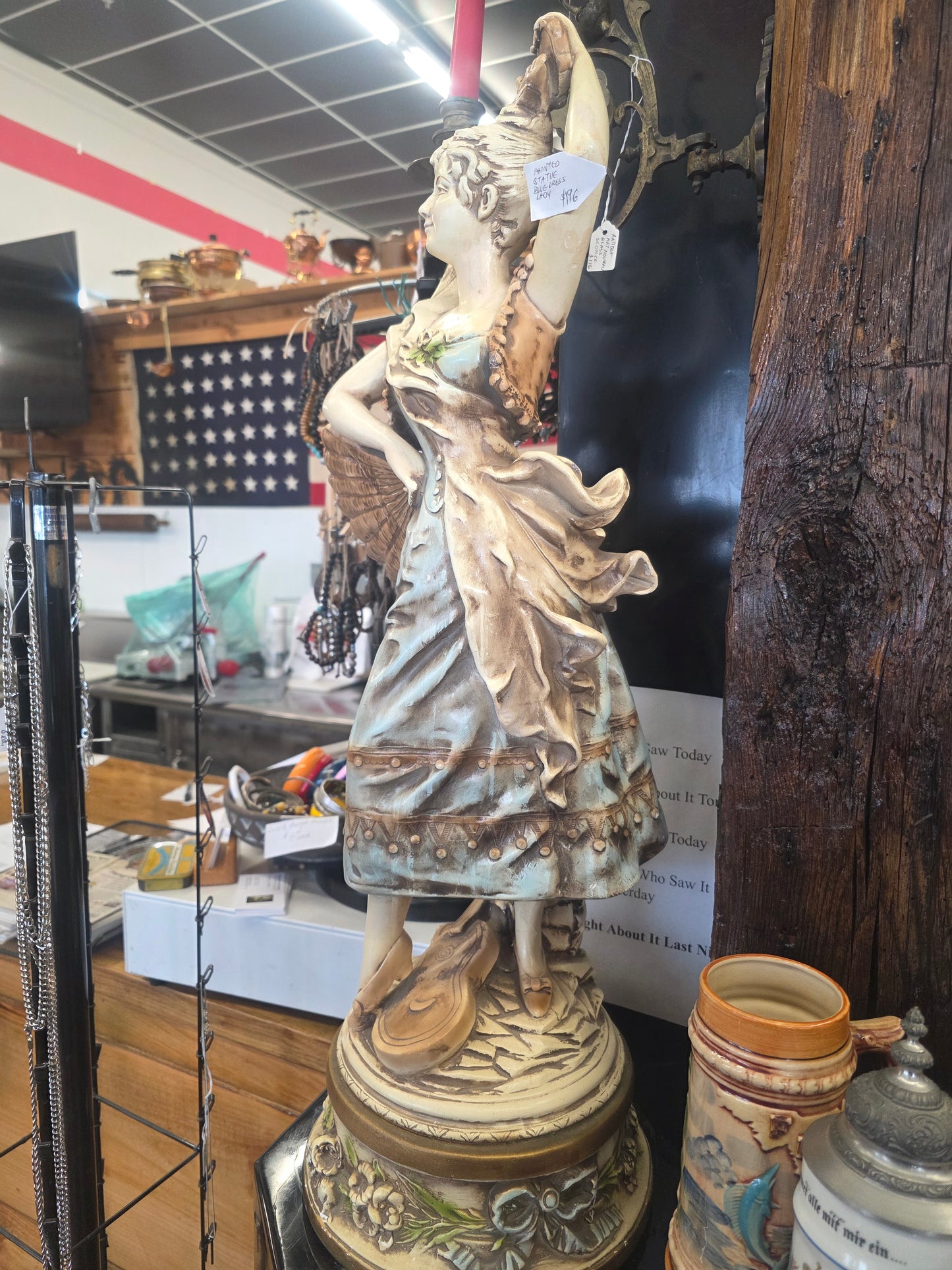 Art Nouveau statue of a woman dancing
