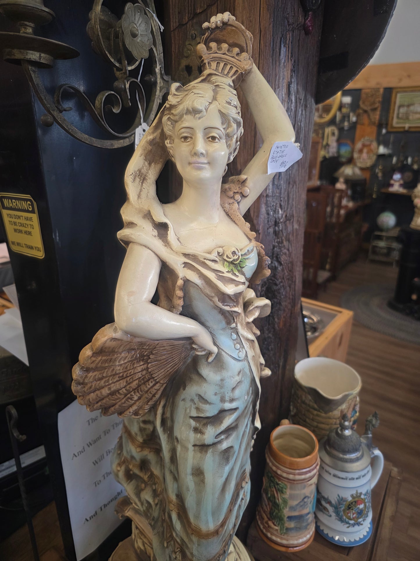 Art Nouveau statue of a woman dancing