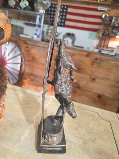 Antique bronze Ganesha sculpture