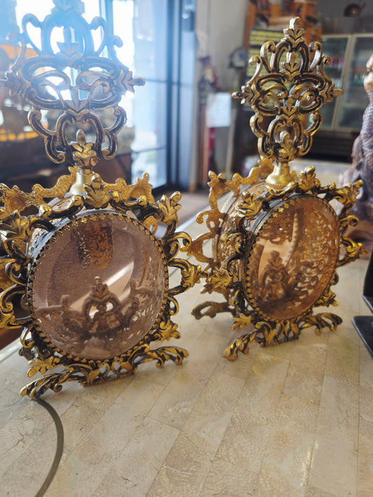 Hollywood regency perfume bottles pair