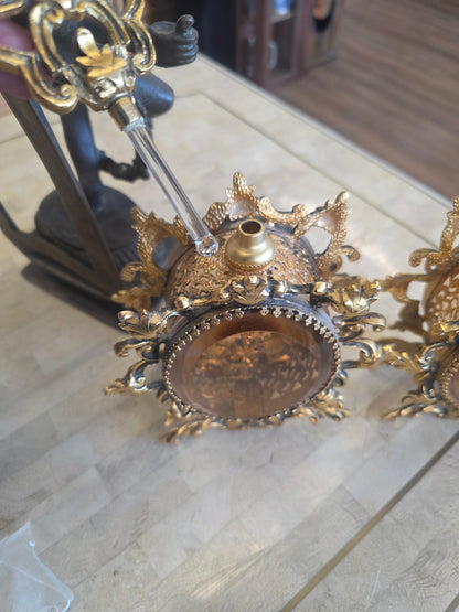 Hollywood regency perfume bottles pair