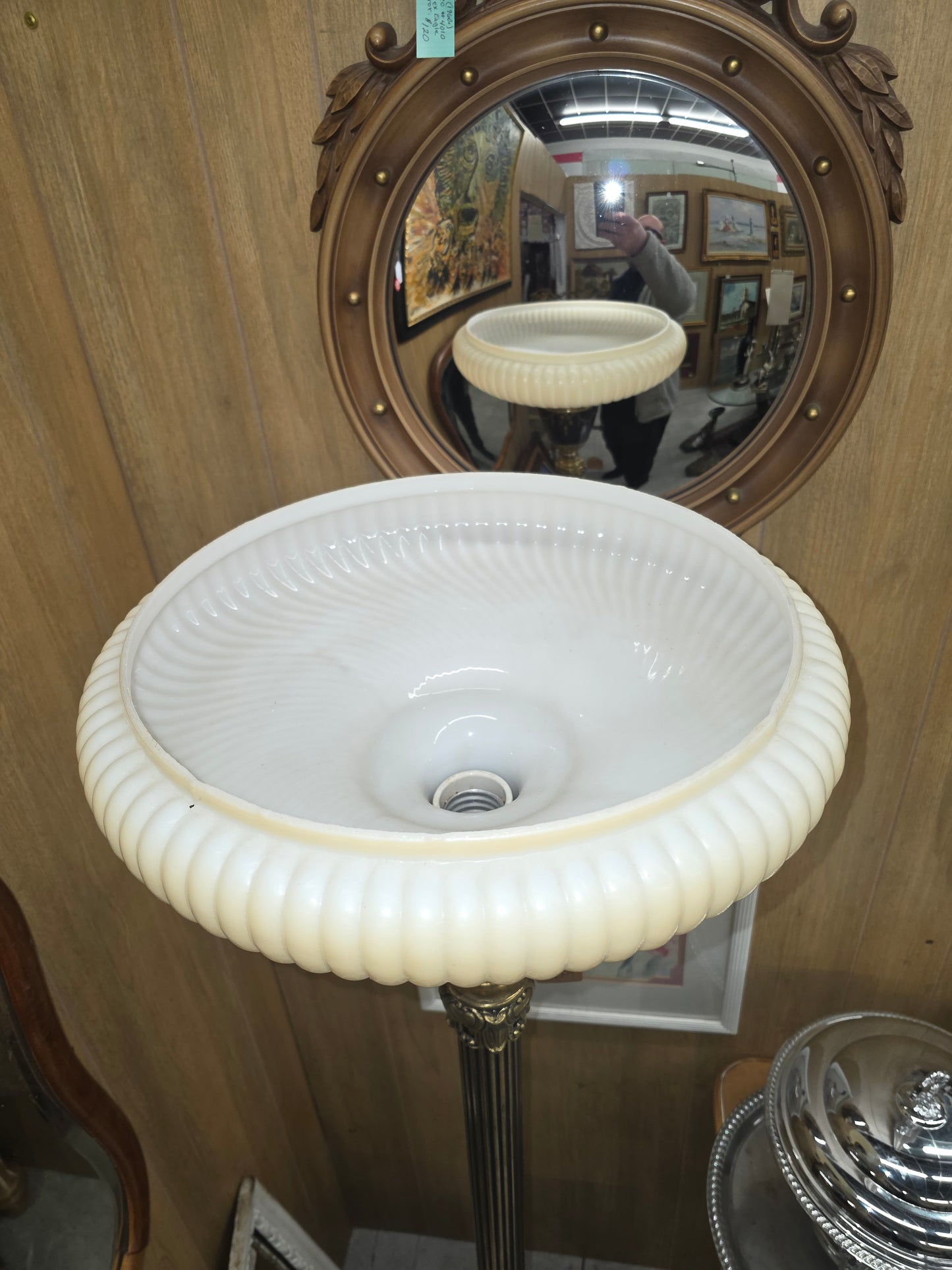Large heavy floor lamp