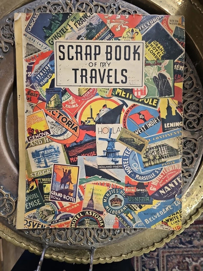 VTG 1937 Vacation Travel Scrapbook Cards, Photos, Newspaper Clipings